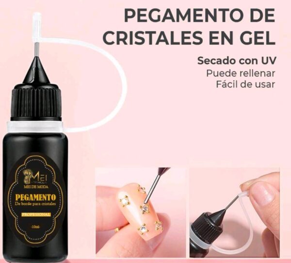 Pegamento de cristales en gel