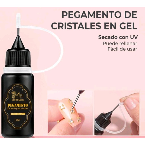 Pegamento de cristales en gel